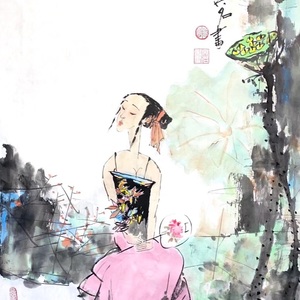 赏莲图