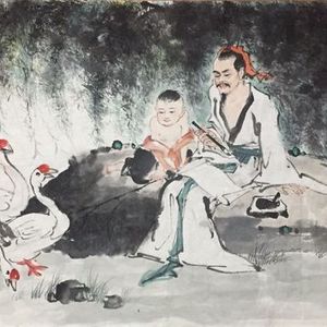 王羲之爱鹅图