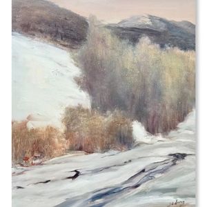 油画 雪景