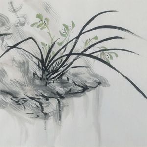 罗健翔国画作品 幽兰