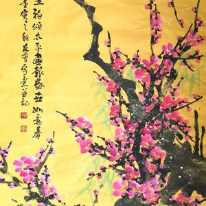 仿古红梅喜鹊
