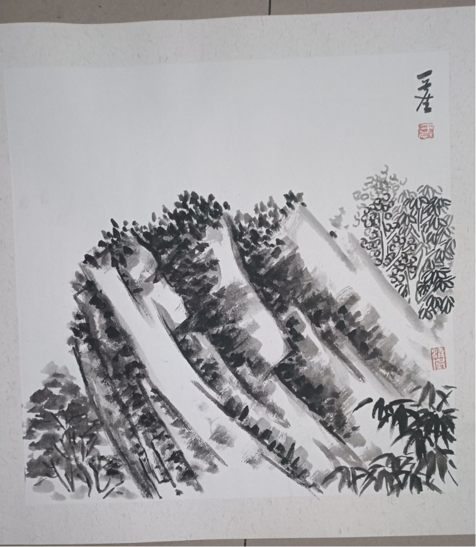 于一尘山水卡纸