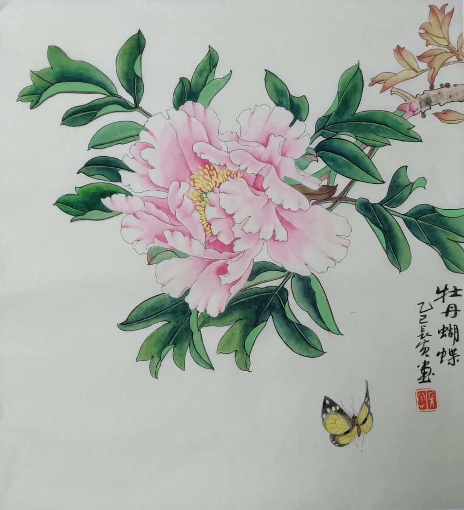牡丹蝴蝶图