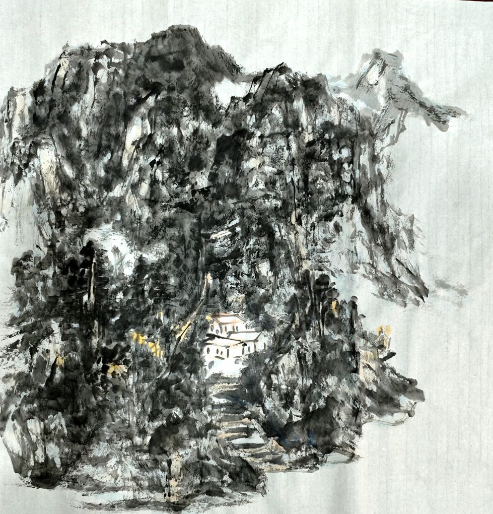 观山悦山水画作品分享