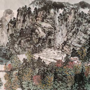 观山悦山水画作品
